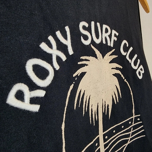 NWT Roxy Black Embroidered sleeves Sleeveless Tee midi dress. Size Large - Picture 12 of 16